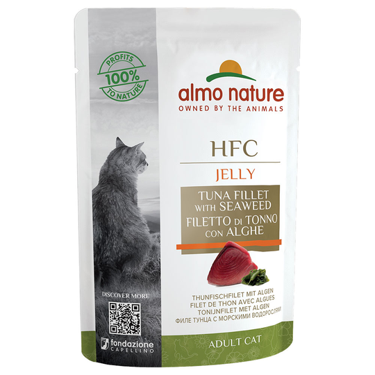 Almo Nature HFC Jelly Pouch 6 x 55 g - tonnikalafilee & levät