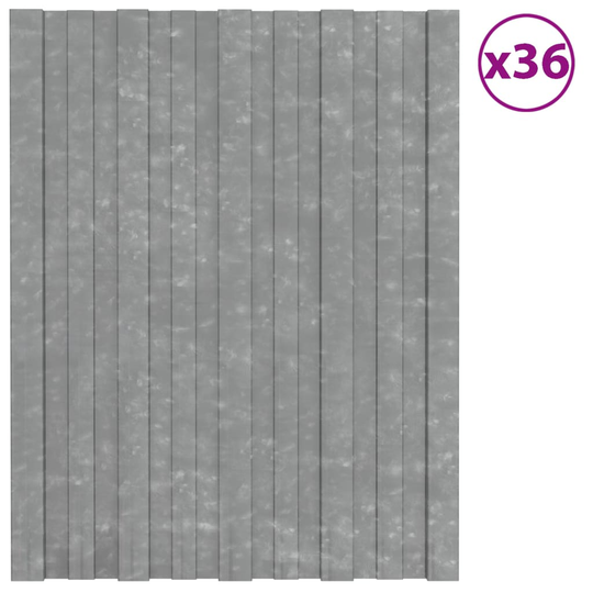 vidaXL Kattopaneeli 36 kpl galvanoitu teräs hopea 60x45 cm