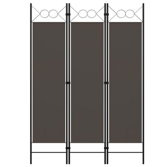 vidaXL 3-Paneelinen tilanjakaja 120x180 cm antrasiitti