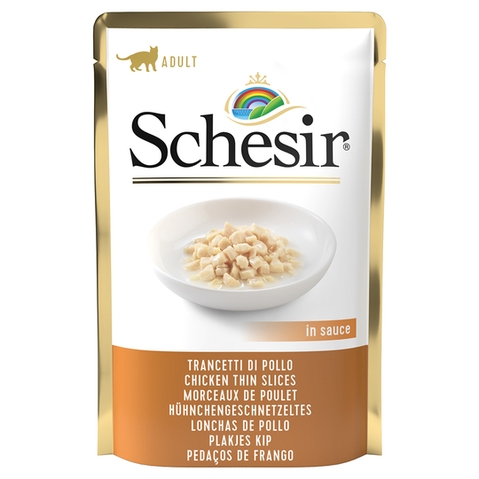 Schesir Jelly Pouch 24 x 85 g - kanasuikaleet kastikkeessa