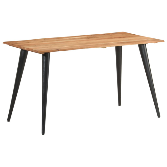 vidaXL Sohvapöytä elävät reunat 140x60x75 cm täysi akaasiapuu
