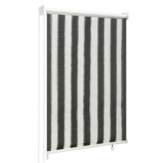 vidaXL 312680 Outdoor Roller Blind 80x140 cm Anthracite and White Stripe
