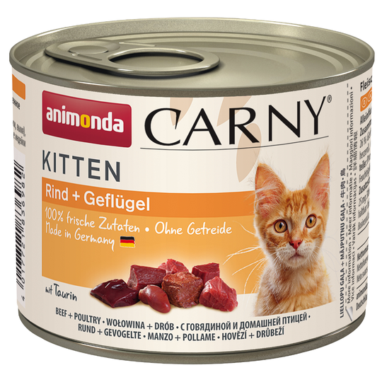 Animonda Carny Kitten 6 x 200 g - nauta & siipikarja