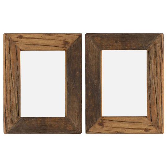 vidaXL Valokuvakehykset 2 kpl 25x30 cm täysi kierrätetty puu ja lasi