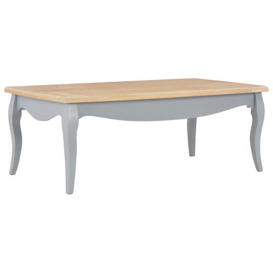 vidaXL Sohvapöytä harmaa ja ruskea 110x60x40 cm täysi mänty