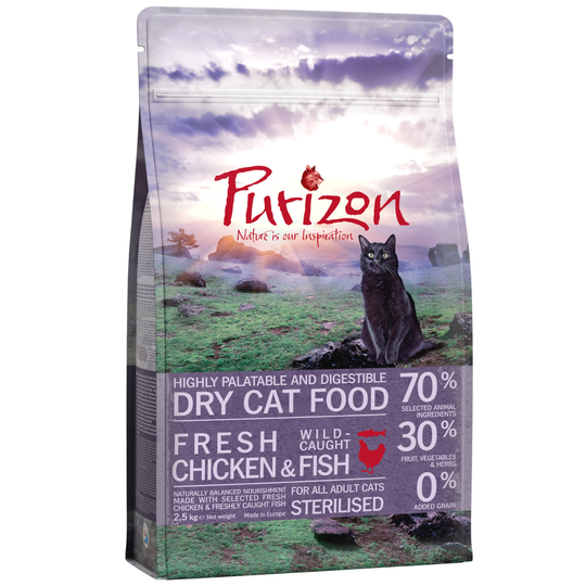 Purizon Adult Sterilised Chicken & Fish - 7,5 kg (3 x 2,5 kg)