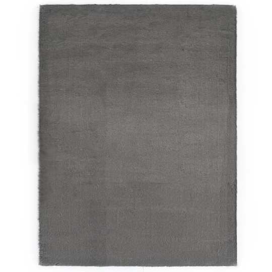 vidaXL Matto 140x200 cm jäniksen tekonahka tummanharmaa