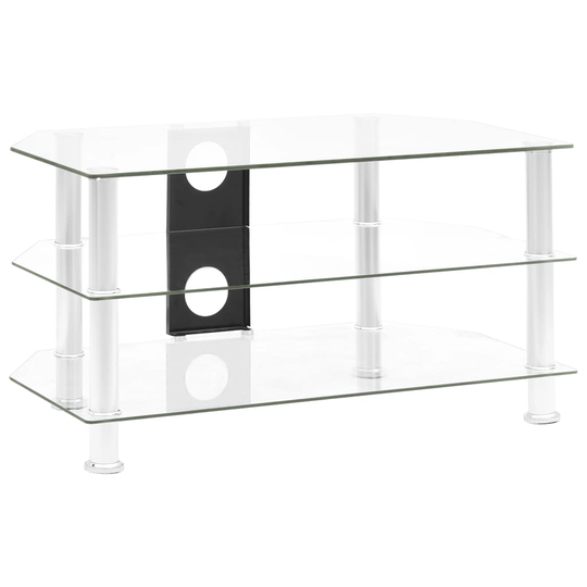 vidaXL TV-taso läpikuultava 75x40x40 cm karkaistu lasi