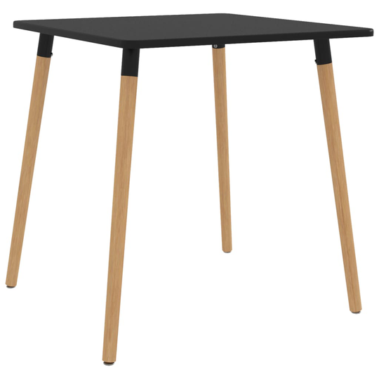 vidaXL Ruokapöytä musta 80x80x75 cm metalli