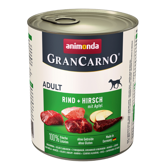 Animonda GranCarno Original Adult 6 x 800 g - nauta, peura & omena