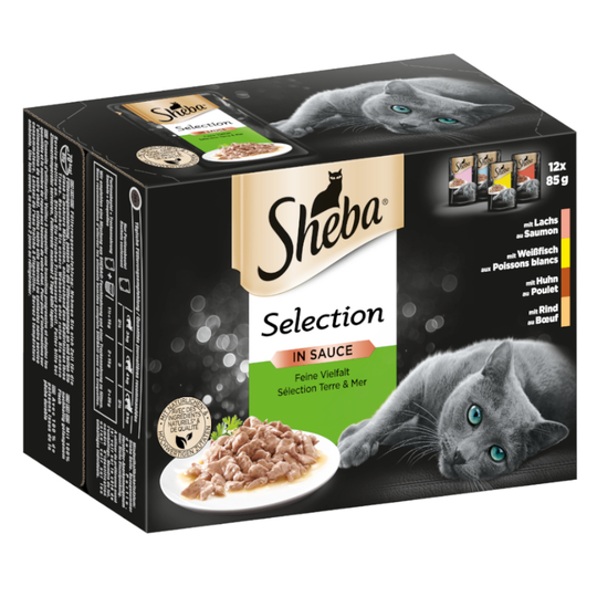 76 + 20 kaupan päälle! 96 x 85 g Sheba-kissanruokaa - Selection in Sauce valitut reseptit