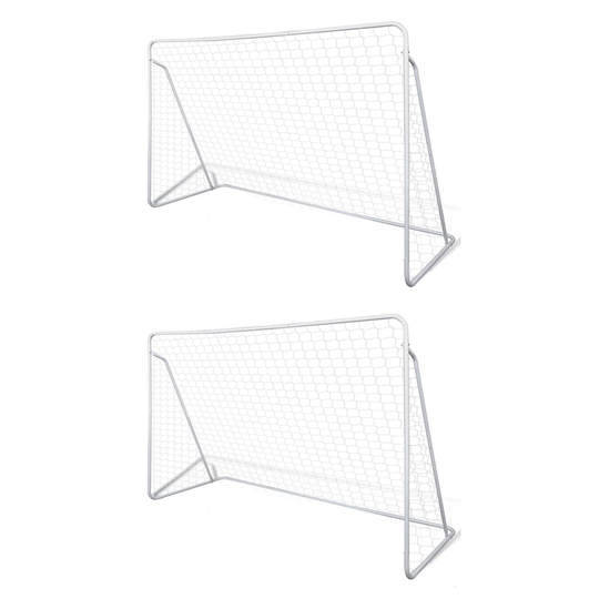 vidaXL Jalkapallomaalit 2 kpl teräs 240x90x150 cm