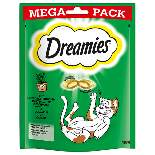 Dreamies-kissanherkut erikoishintaan! - Big Pack, kissanminttu (180 g)