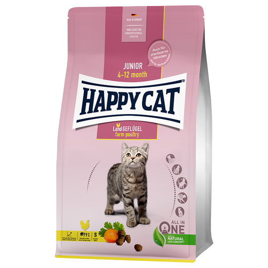 Happy Cat Young Junior Farm Poultry - 4 kg