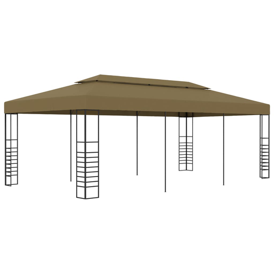 vidaXL Huvimaja 6x3x2,7 m ruskeanharmaa 180 g/m²