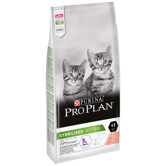 Pro Plan kissanruoka 10 kg: 9 +1 kg kaupan päälle! - 10 kg Sterilised Kitten Rich in Salmon