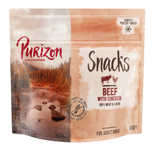 Purizon Snack -säästöpakkaus 3 x 100 g - nauta & kana