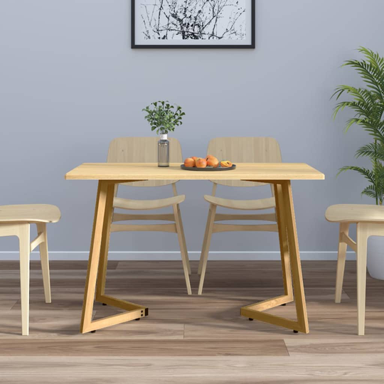 vidaXL Ruokapöytä vaaleanruskea 120x60x74 cm MDF ja rauta