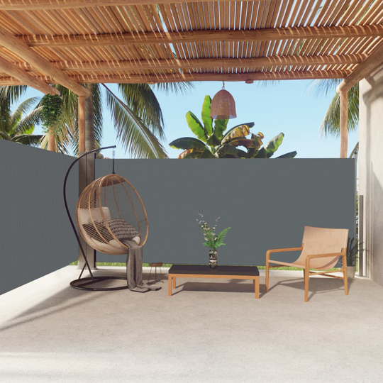 vidaXL Sisäänvedettävä sivumarkiisi antrasiitti 160x600 cm
