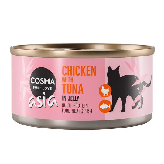 Cosma Asia hyytelössä 6 x 170 g - kana & tonnikala