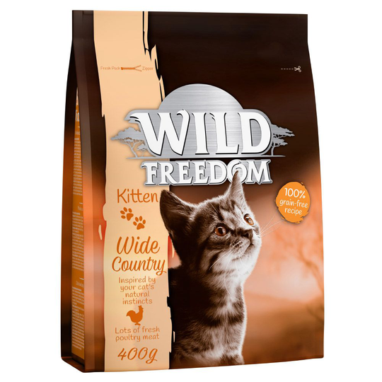 Kokeile nyt: Wild Freedom -kissanruoka - viljaton - Kitten "Wide Country" Poultry 400 g (kuivaruoka)
