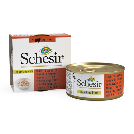 Schesir in Broth 6 x 70 g - tonnikala & kurpitsa