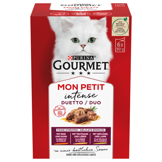 Gourmet Mon Petit -sekoitus 6 x 50 g - duetto: nauta/kana