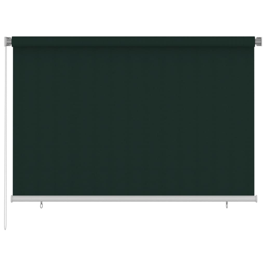 vidaXL Rullaverho ulkotiloihin 220x140 cm tummanvihreä HDPE
