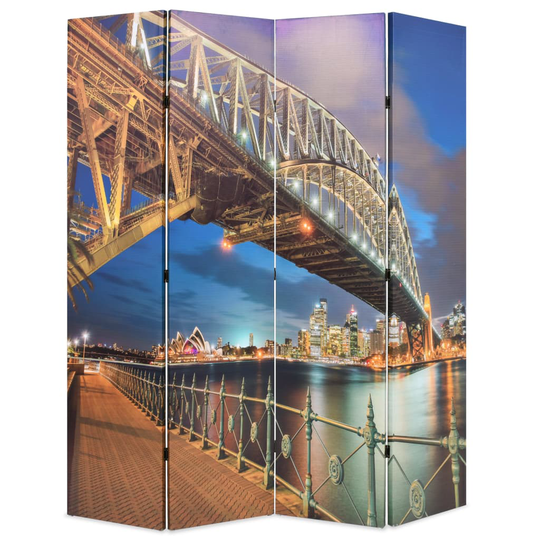 vidaXL Taitettava huoneenjakaja 160x170 cm Sydney Harbour Bridge