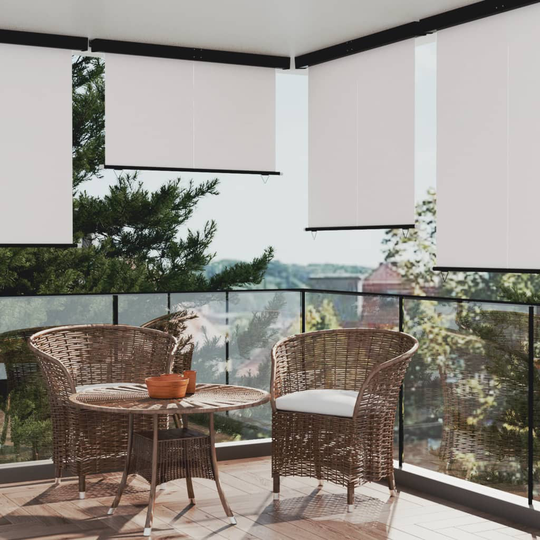 vidaXL Parvekkeen sivumarkiisi 170x250 cm kerma