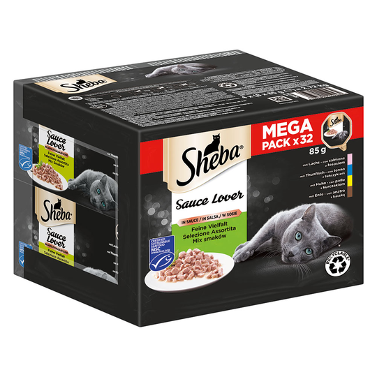 Sheba-rasialajitelma 32 x 85 g - Sauce Lover