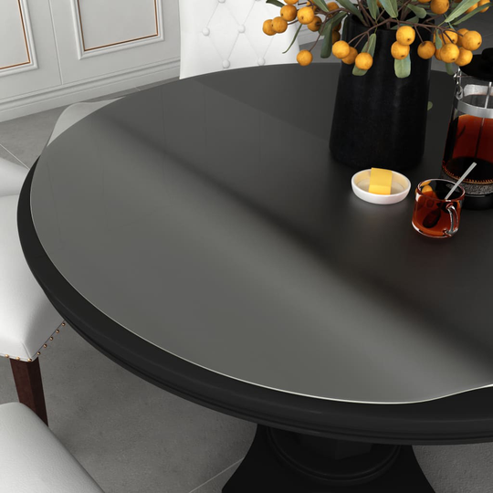 vidaXL Pöytäsuoja matta Ø 90 cm 2 mm PVC