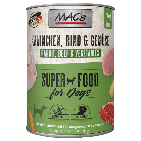 MAC's Adult -säästöpakkaus 24 x 800 g - kani & kasvikset