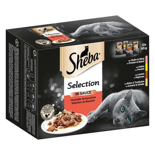 76 + 20 kaupan päälle! 96 x 85 g Sheba-kissanruokaa - Selection in Sauce