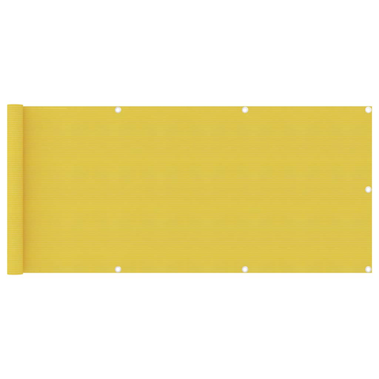 vidaXL Parvekkeen suoja keltainen 75x500 cm HDPE