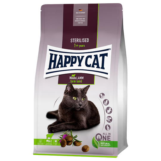 Happy Cat Sterilised Adult Farm Lamb - 10 kg