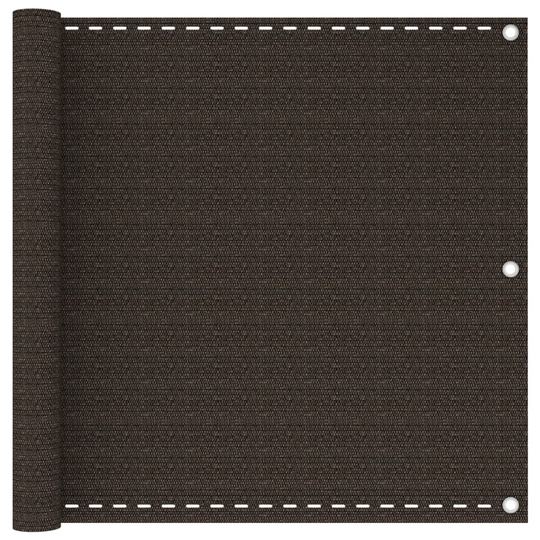 vidaXL Parvekkeen suoja ruskea 90x400 cm HDPE