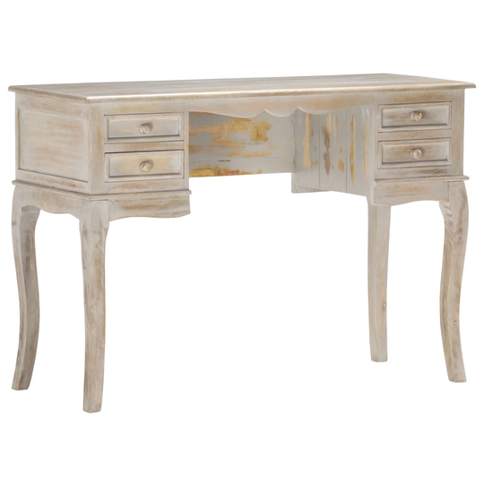 vidaXL Työpöytä harmaa 115x45x75 cm täysi mangopuu