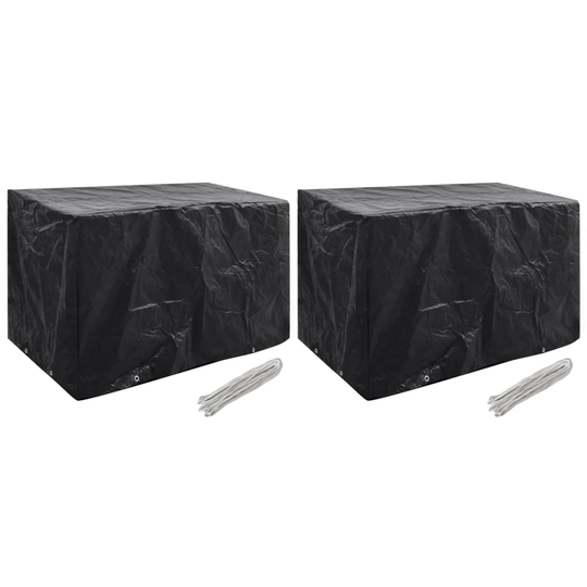 vidaXL Puutarhakalusteiden suojat 2 kpl 8 purjerengasta 140x70x90 cm