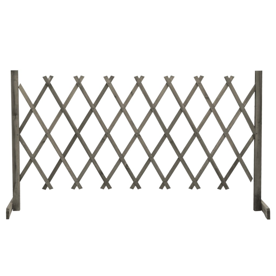 vidaXL Puutarhan säleikköaita harmaa 150x80 cm täysi kuusi