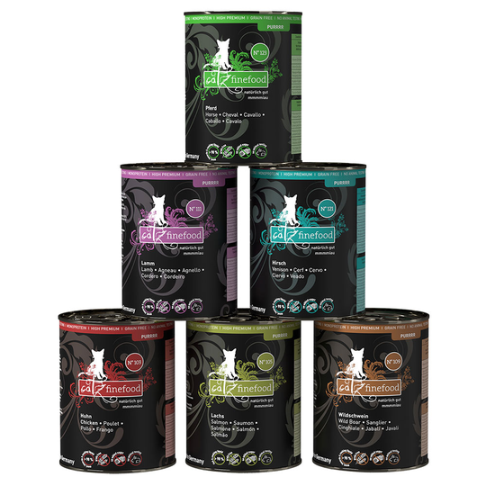 catz finefood Purrrr -säästöpakkaus: 12 x 400 g - lajitelma II (6 makua)