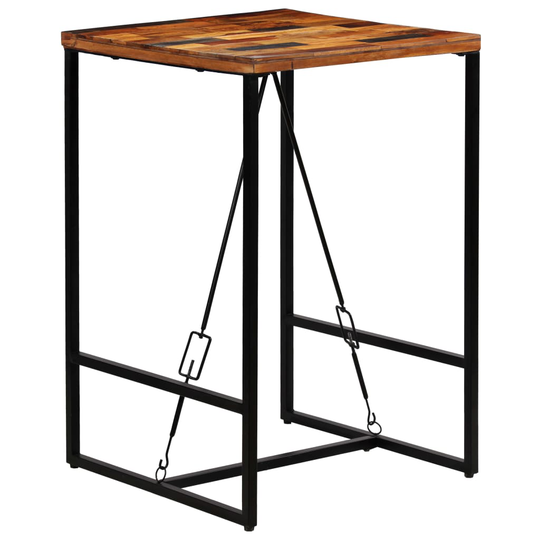vidaXL Baaripöytä kierrätetty puu 70x70x106 cm