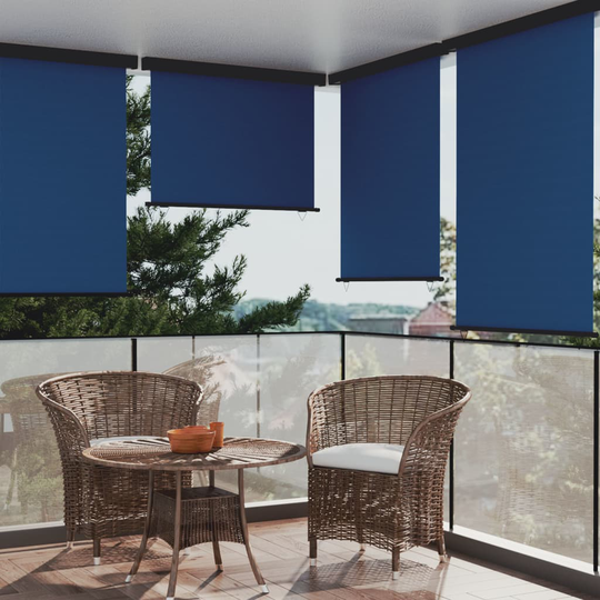 vidaXL Parvekkeen sivumarkiisi 117x250 cm sininen