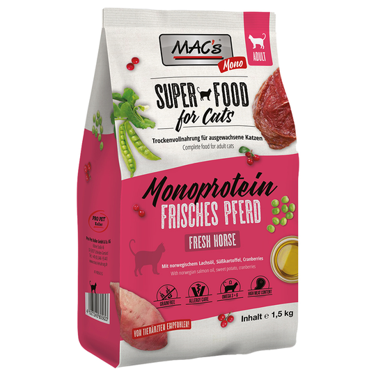 MAC's Superfood for Cats Adult Monoprotein Horse - 1,5 kg