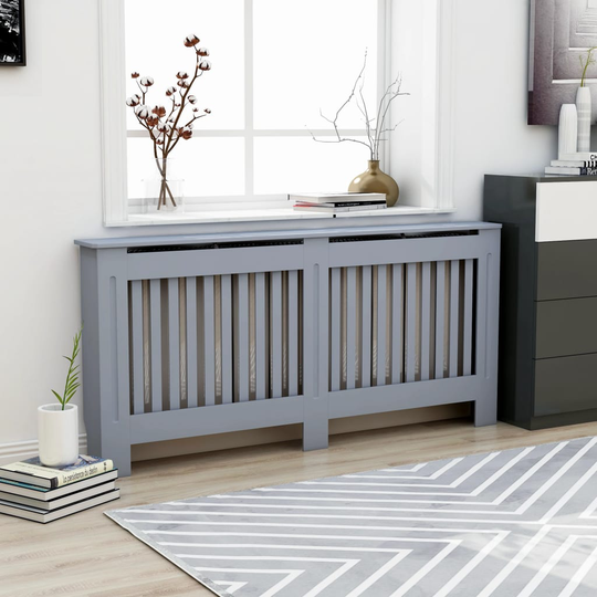 vidaXL Lämpöpatterin suoja antrasiitti 172x19x81 cm MDF