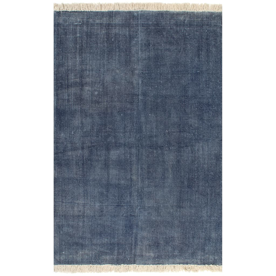 vidaXL Kelim-matto puuvilla 160x230 cm sininen