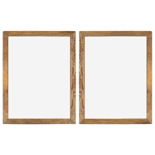vidaXL Valokuvakehykset 2 kpl 90x70 cm täysi kierrätetty puu ja lasi