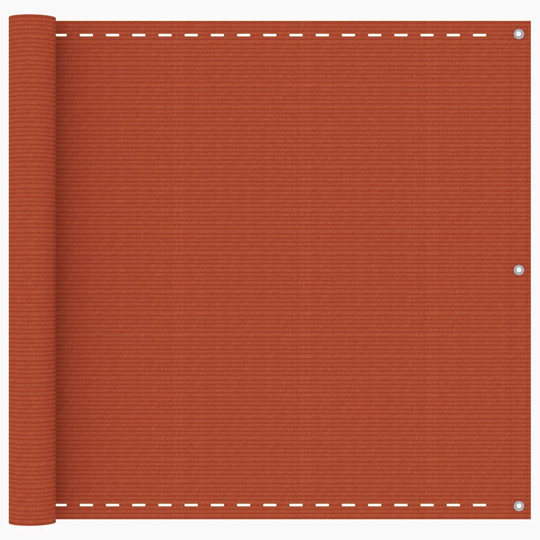vidaXL Parvekkeen suoja oranssi 90x500 cm HDPE