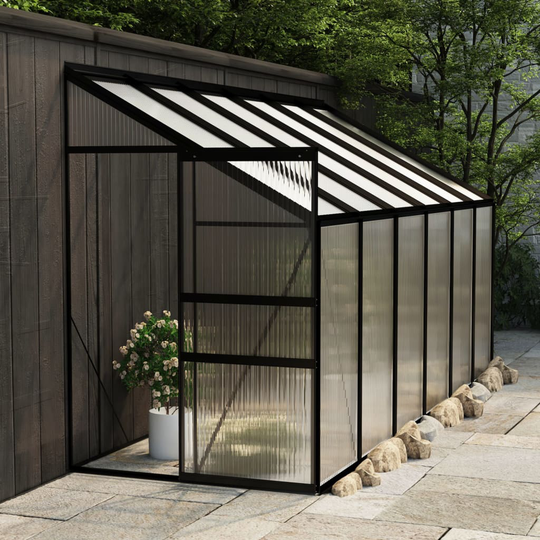 vidaXL Kasvihuone antrasiitti alumiini 7,44 m³