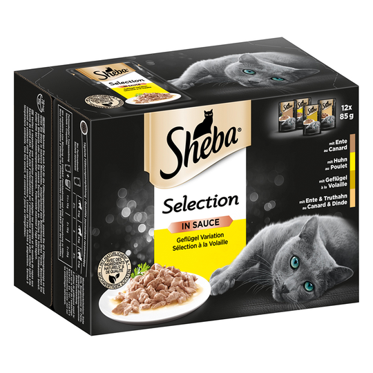76 + 20 kaupan päälle! 96 x 85 g Sheba-kissanruokaa - Selection in Sauce, siipikarjalajitelma
